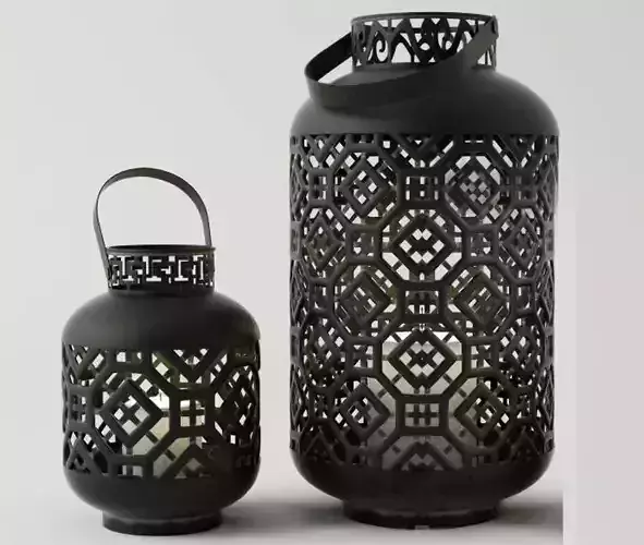 Industrial style lantern 3D model