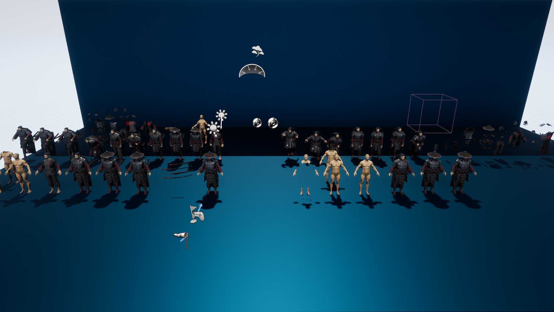 Samurai Boss - 2 Modular Low-poly 3D model_15