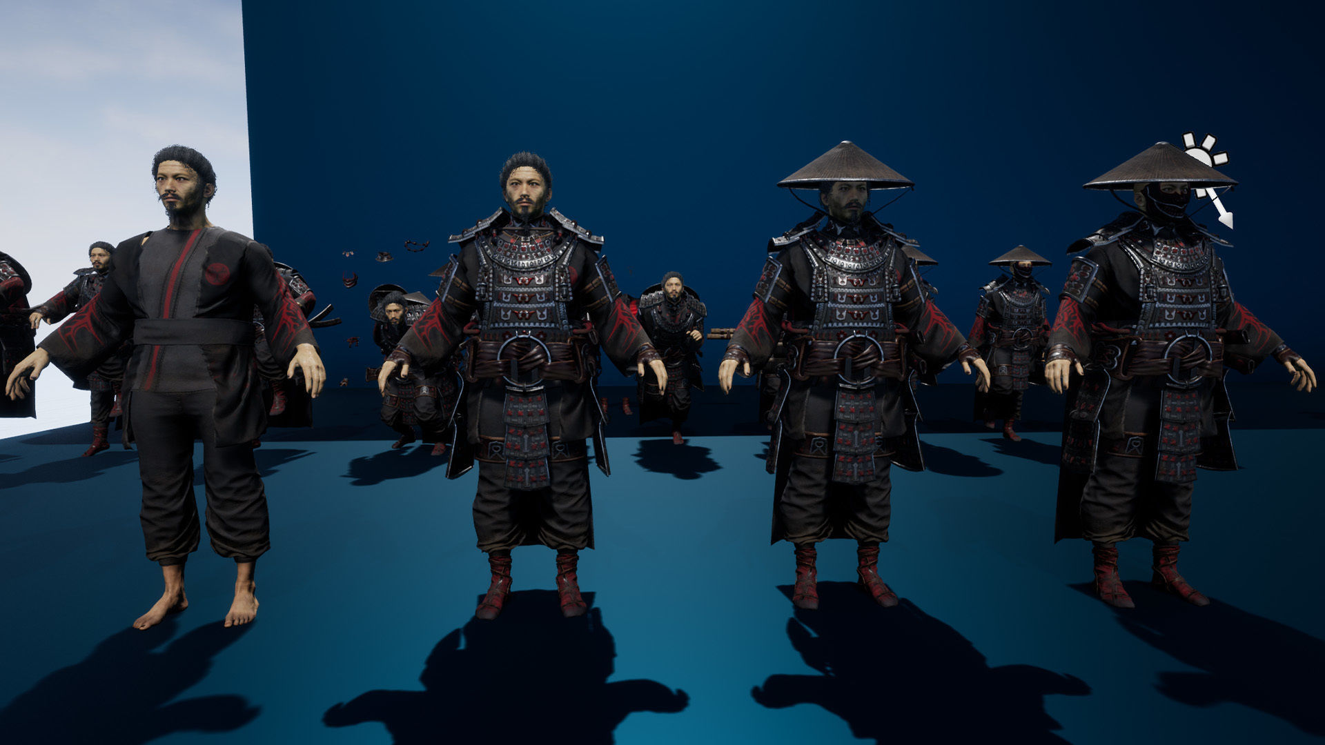 Samurai Boss - 2 Modular Low-poly 3D model_21