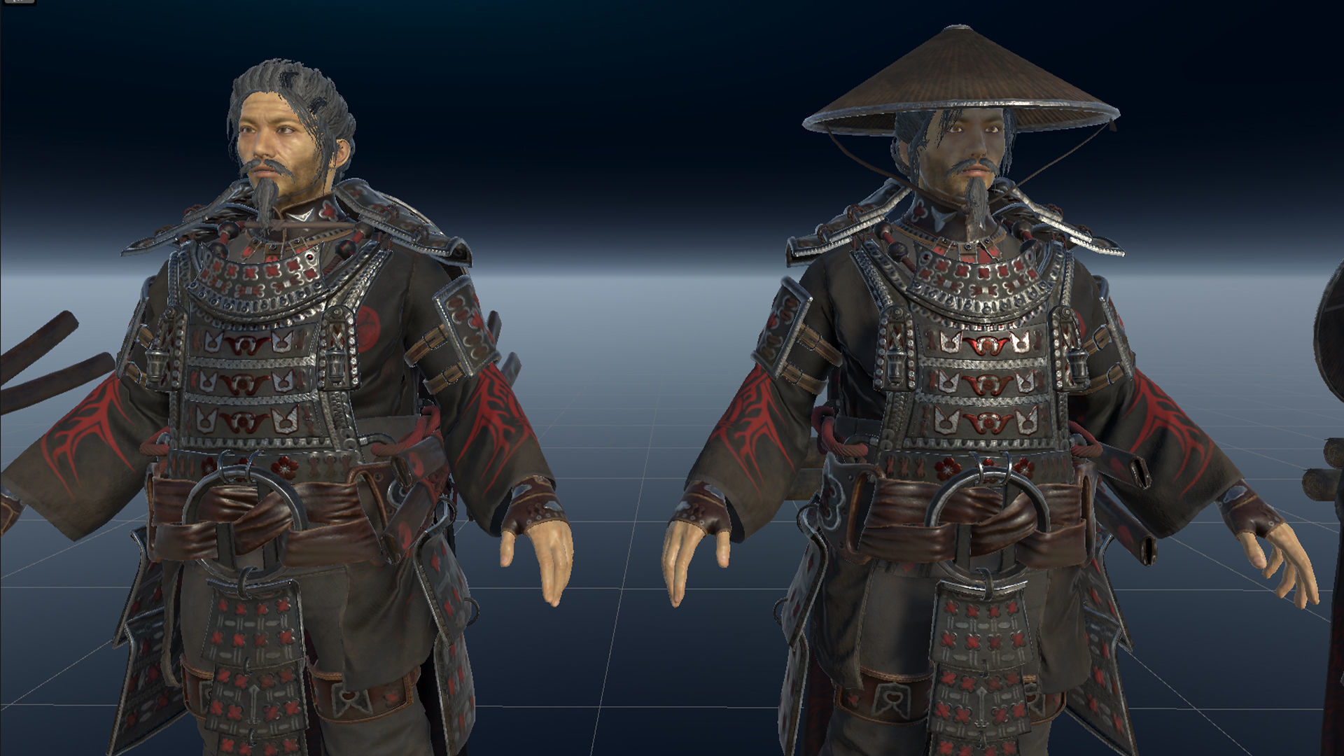 Samurai Boss - 2 Modular Low-poly 3D model_26