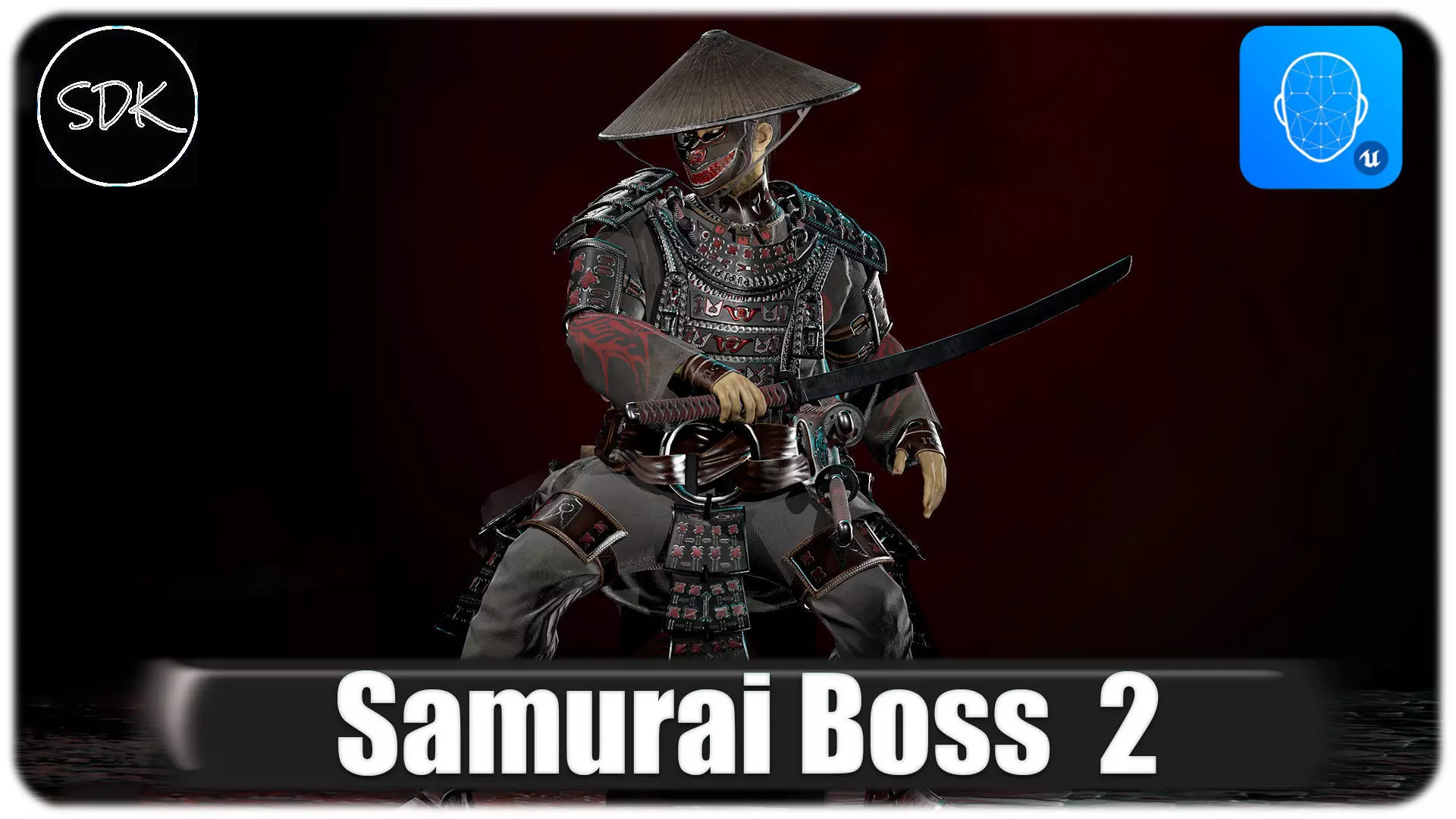 Samurai Boss - 2 Modular Low-poly 3D model_0