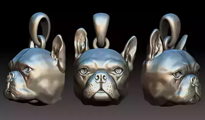 French Bulldog Frances - Pendant 3D print model