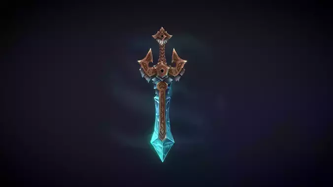 Glacial Sword 3D Model 