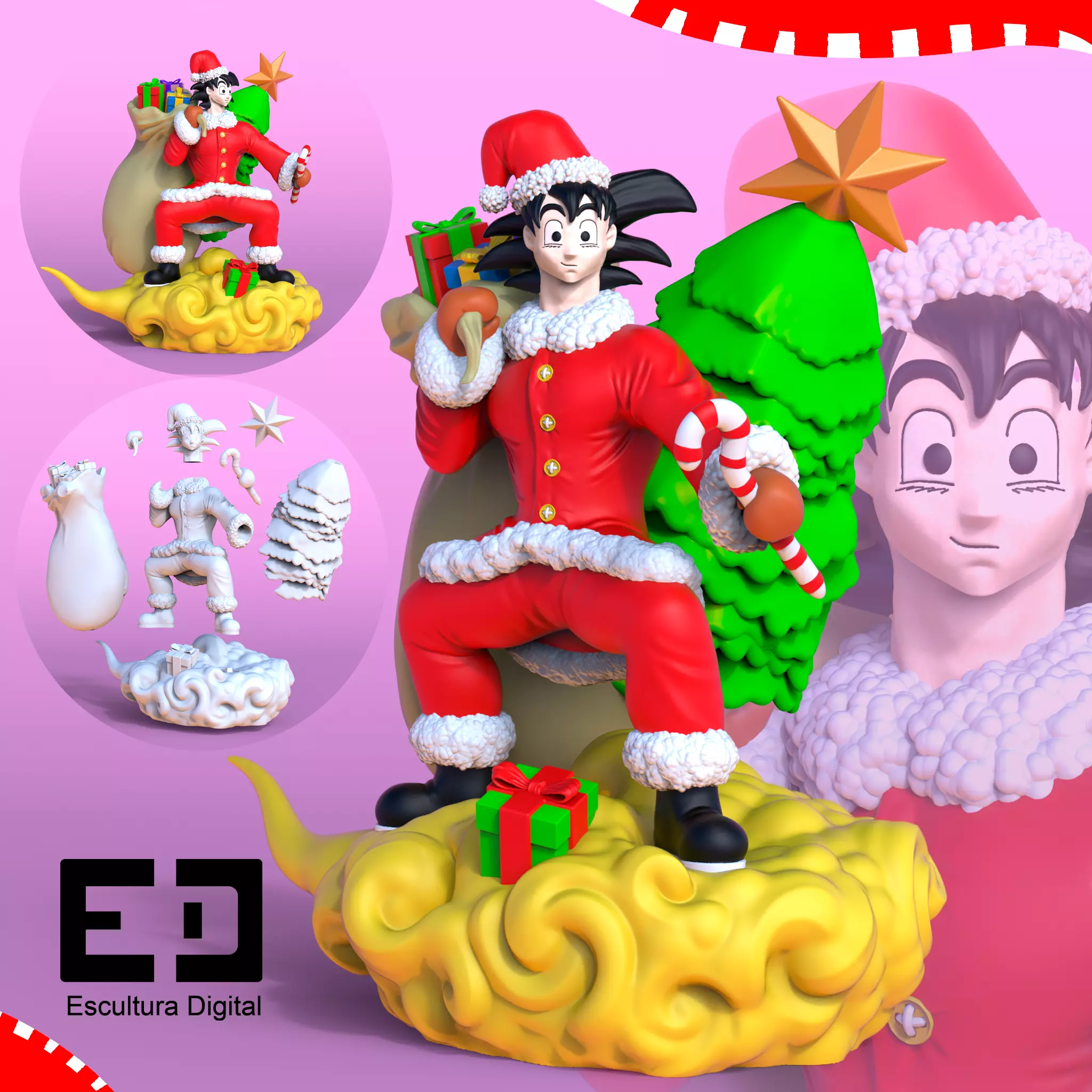 Goku - Navidad 3D print model_0