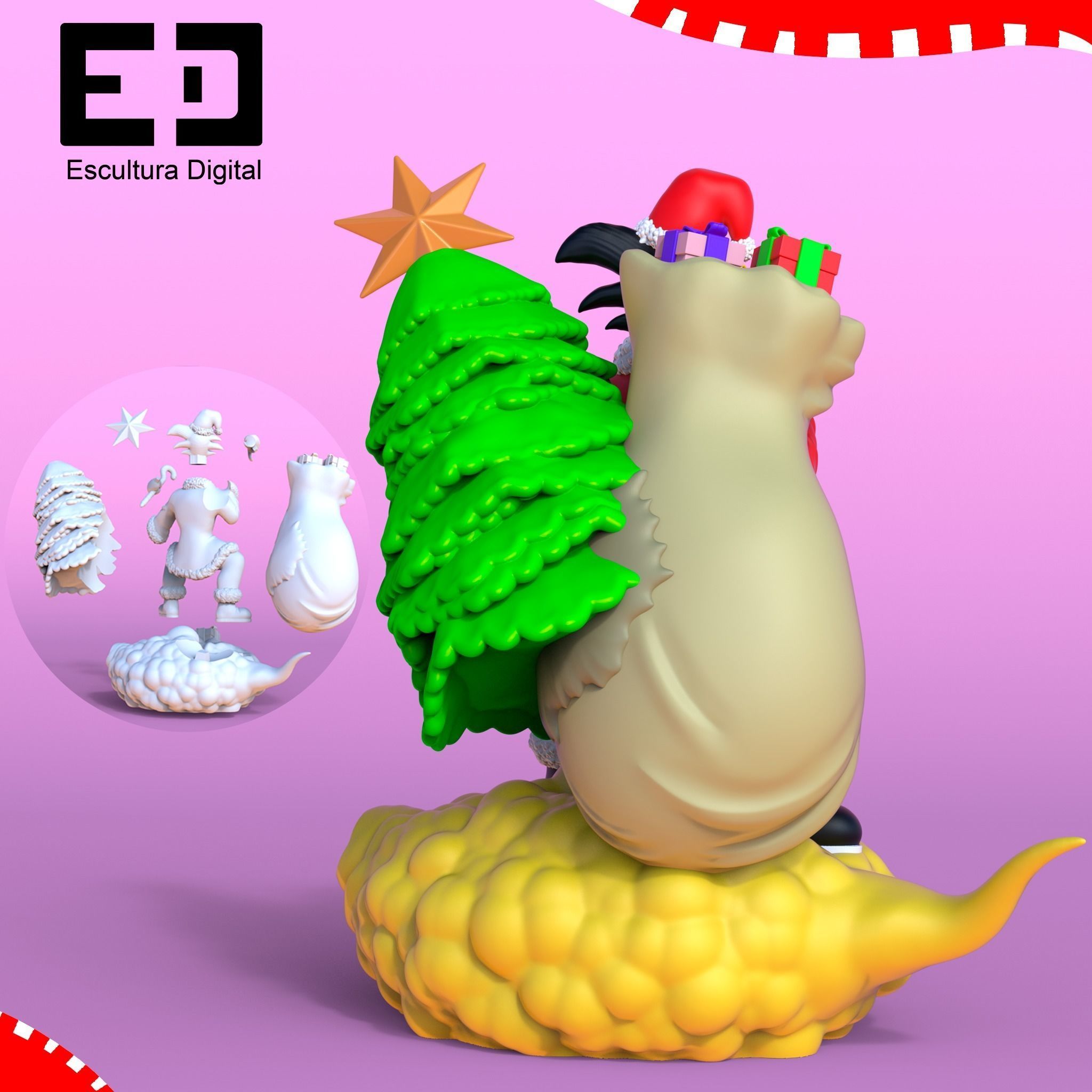 Goku - Navidad 3D print model_4