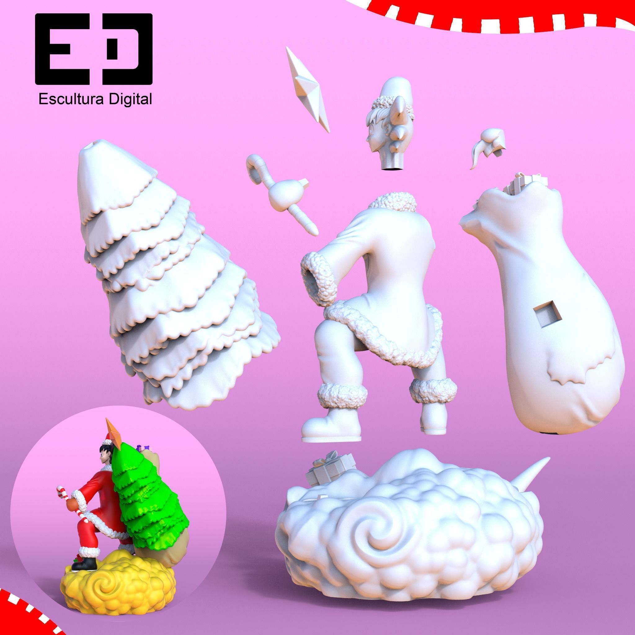 Goku - Navidad 3D print model_7