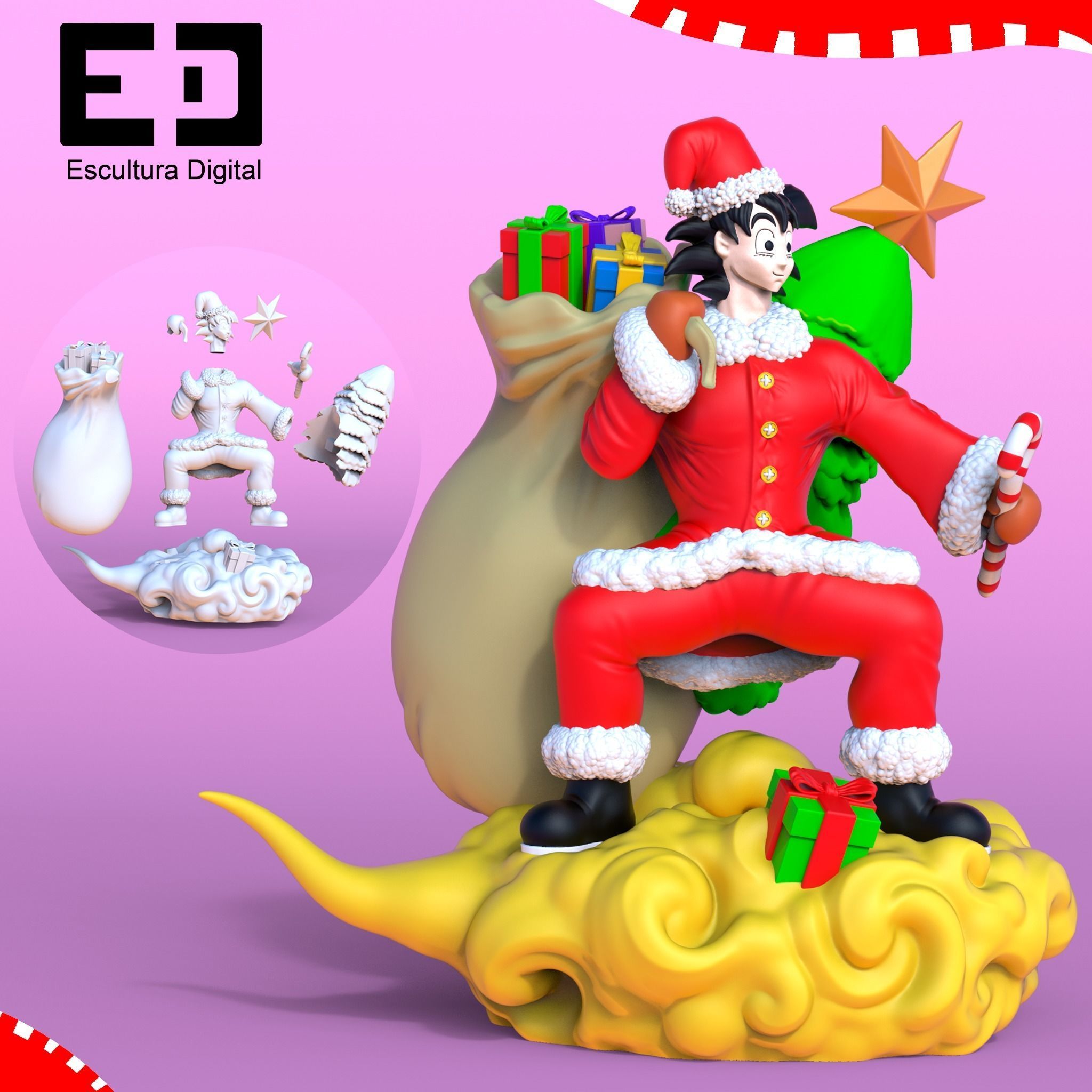Goku - Navidad 3D print model_2