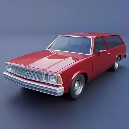 Chevrolet Malibu Wagon 2 Door 1980 3D print model