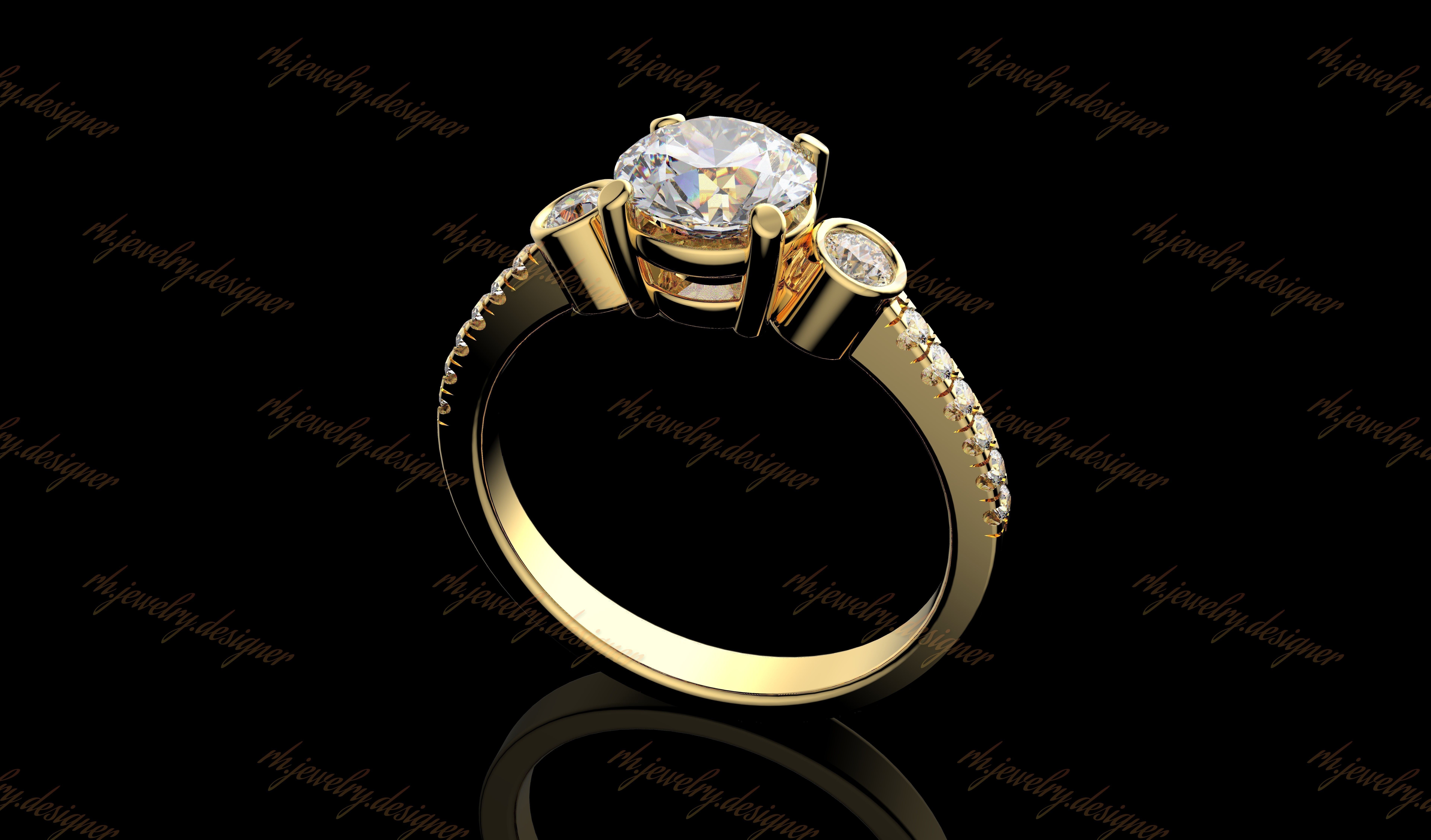 Gold N1087 3D print model_2