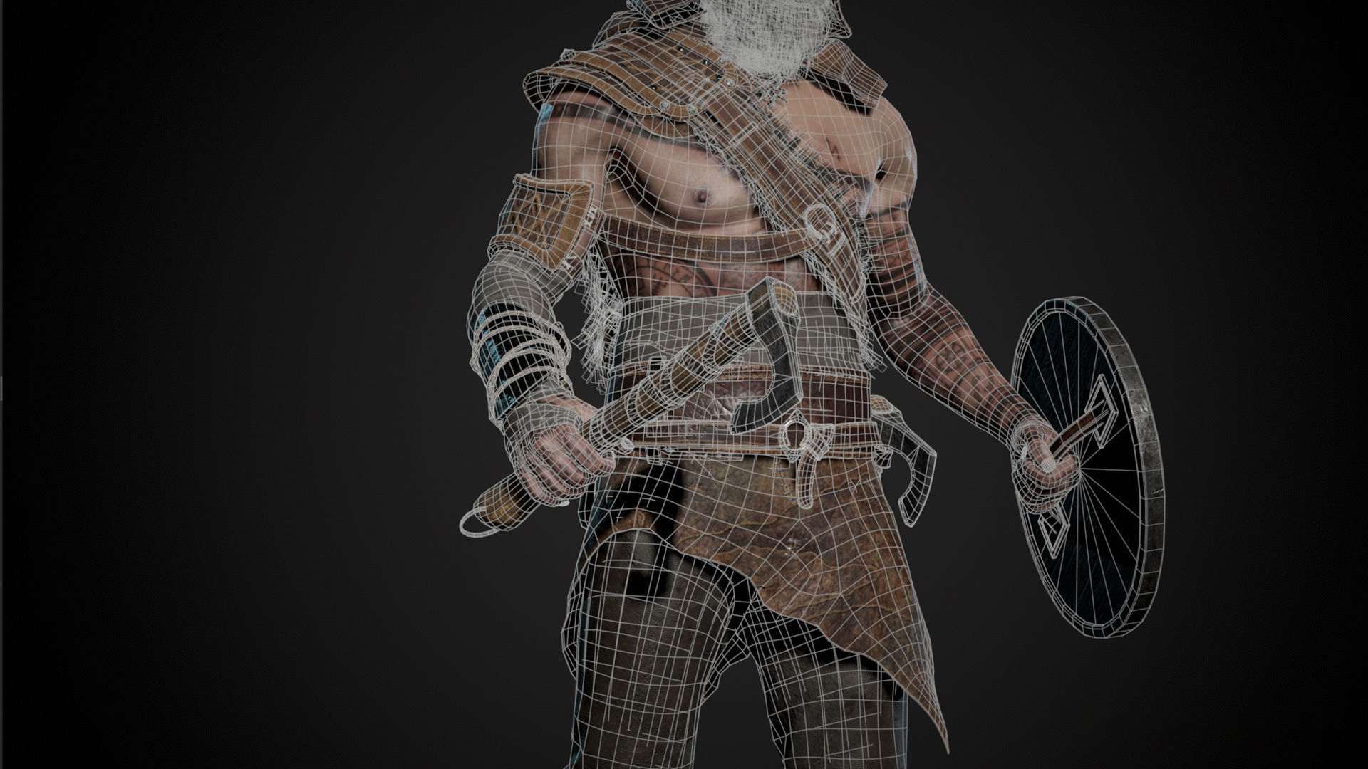 Viking Modular Low-poly 3D model_41