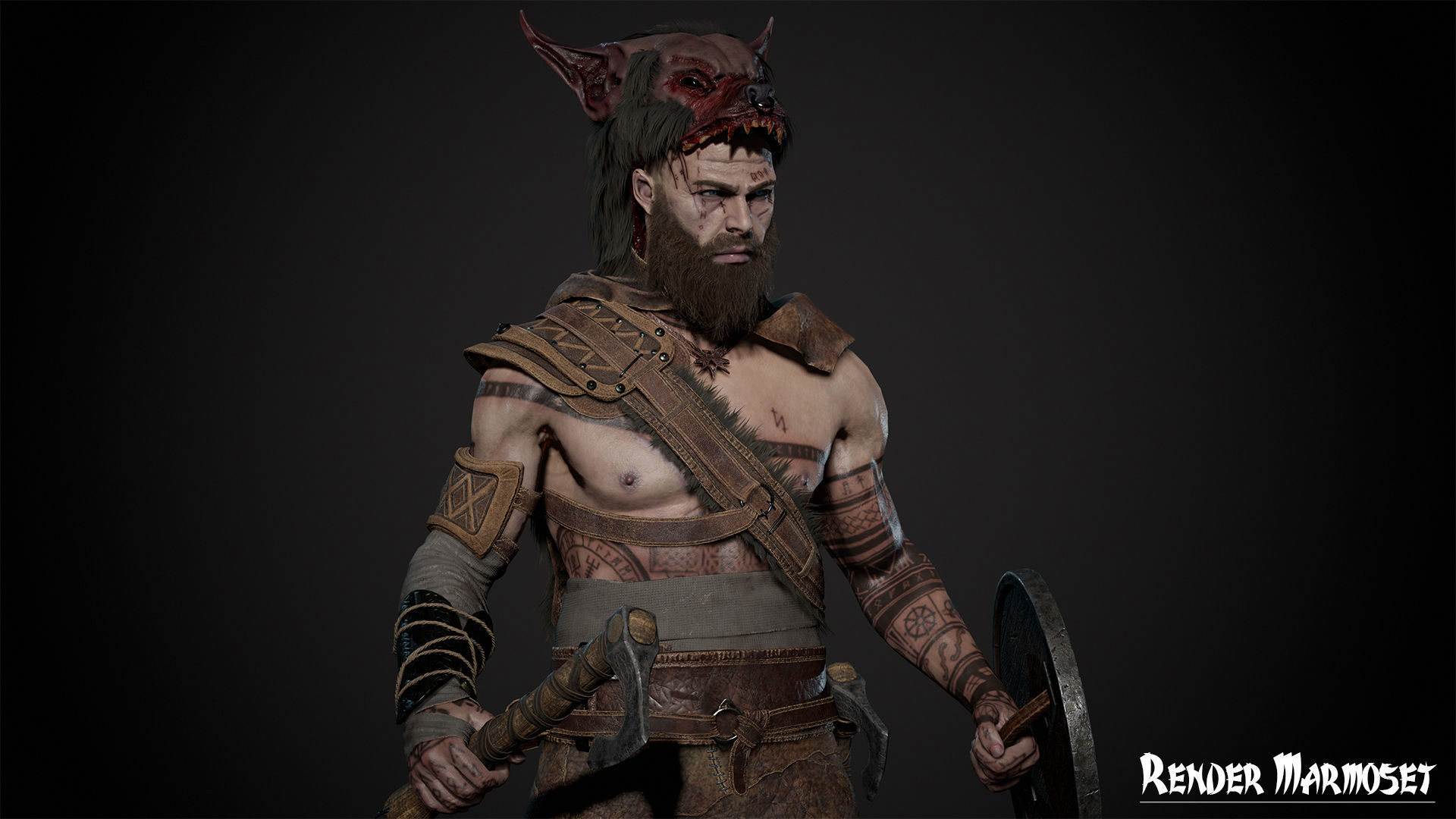 Viking Modular Low-poly 3D model_11