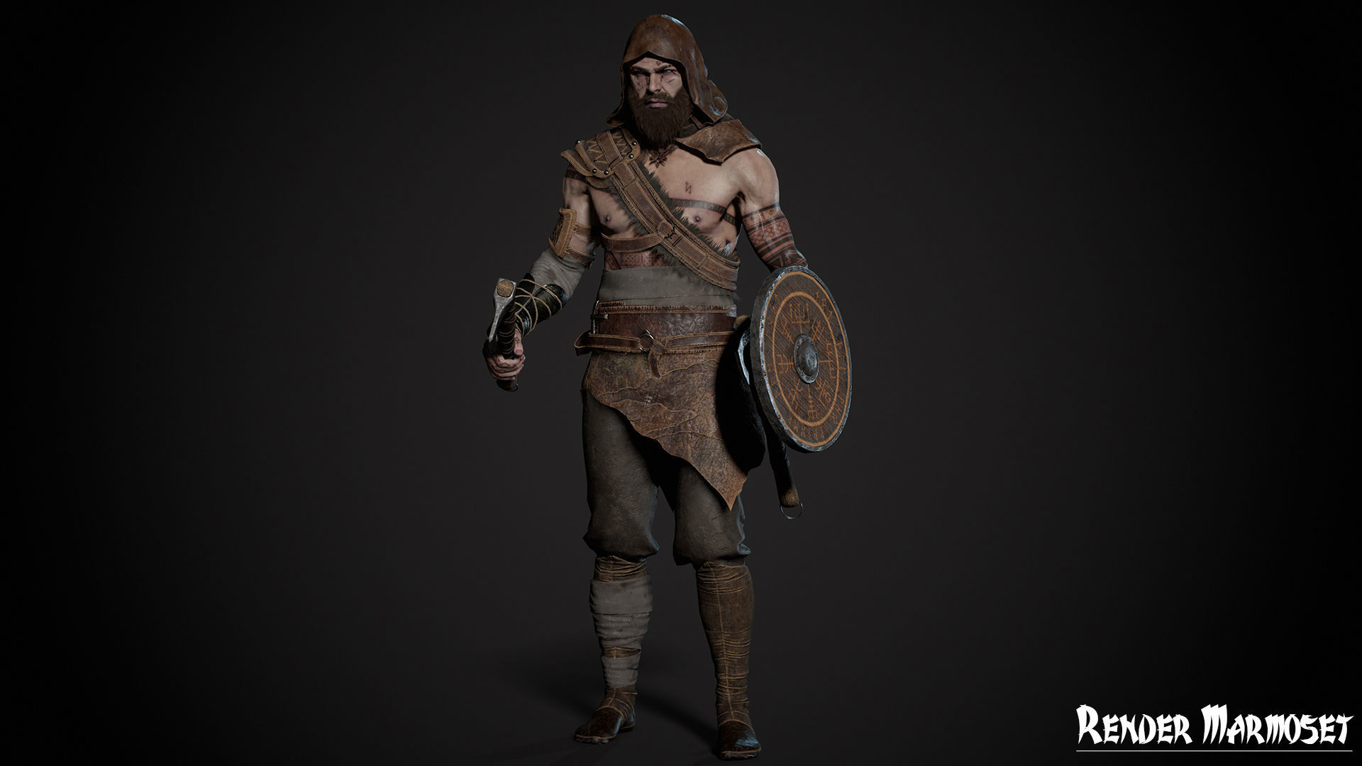 Viking Modular Low-poly 3D model_4