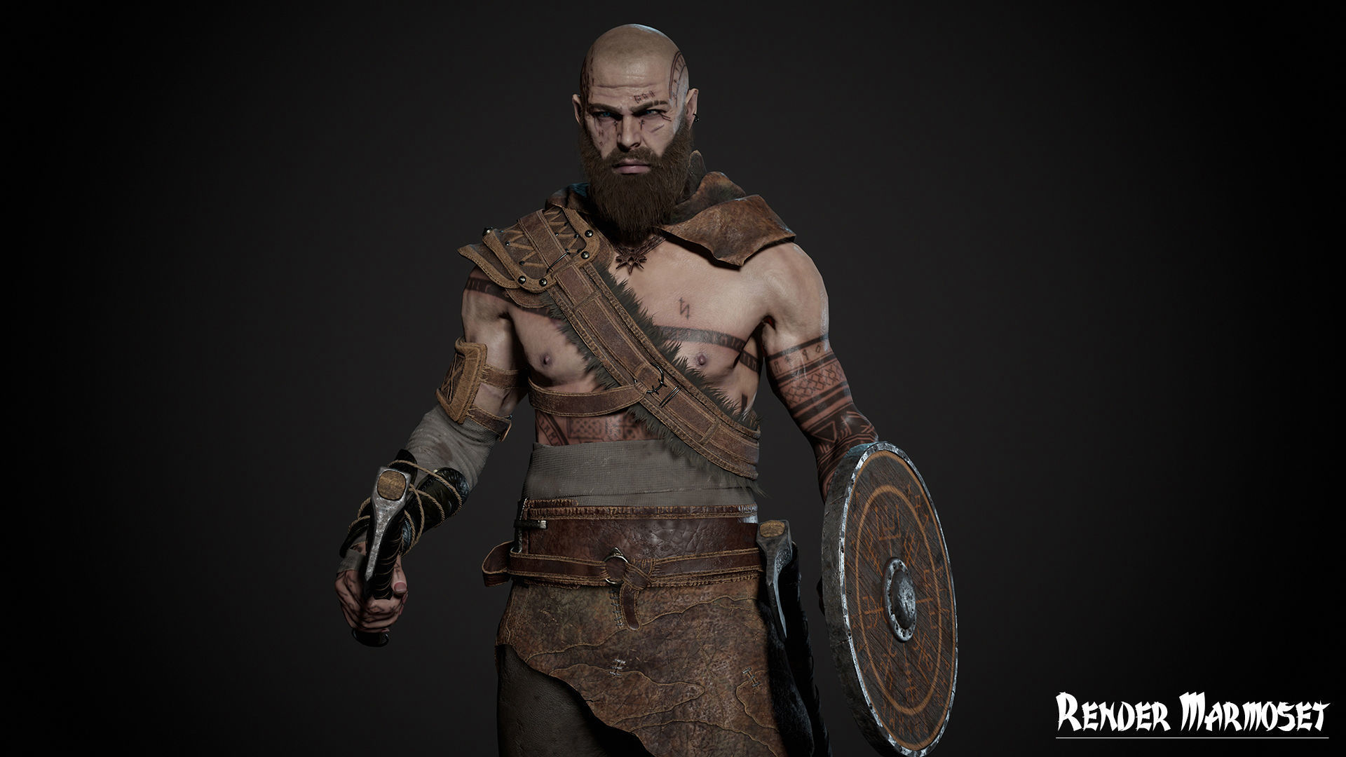 Viking Modular Low-poly 3D model_15
