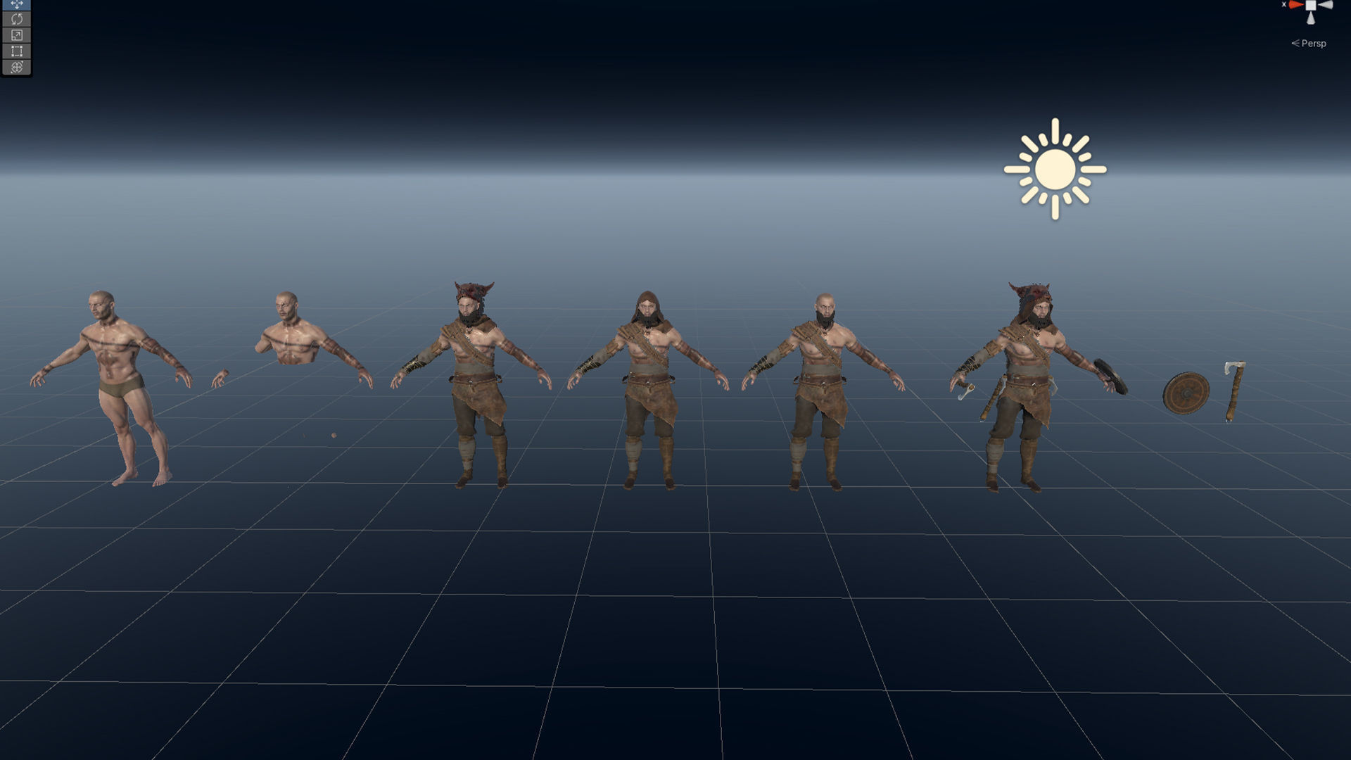 Viking Modular Low-poly 3D model_35