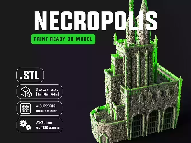 Necropolis Castle STL Undead Castle High Detail