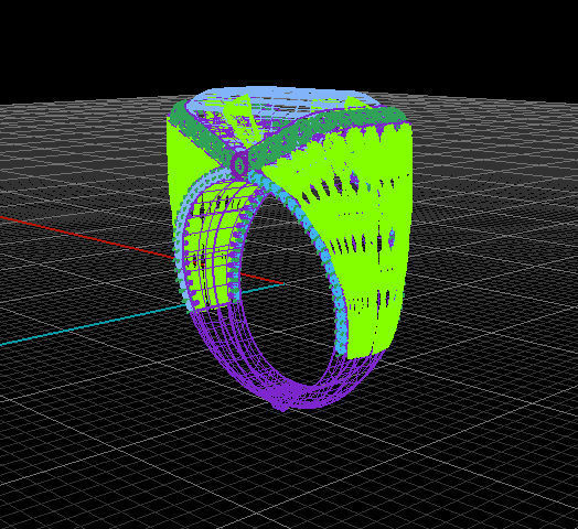 Ring with big stone 3D print model_6