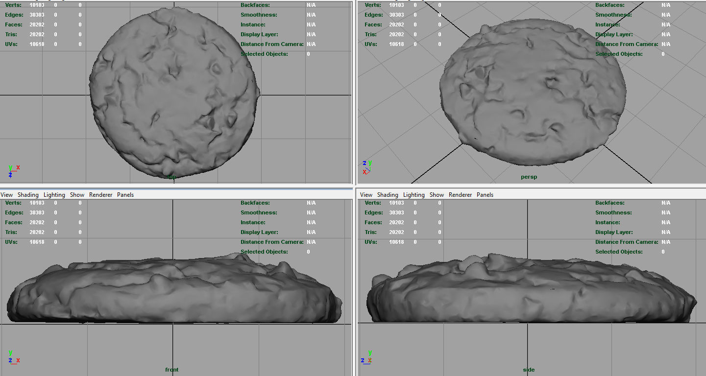 Chocolate Cookie Low-poly 3D model_7