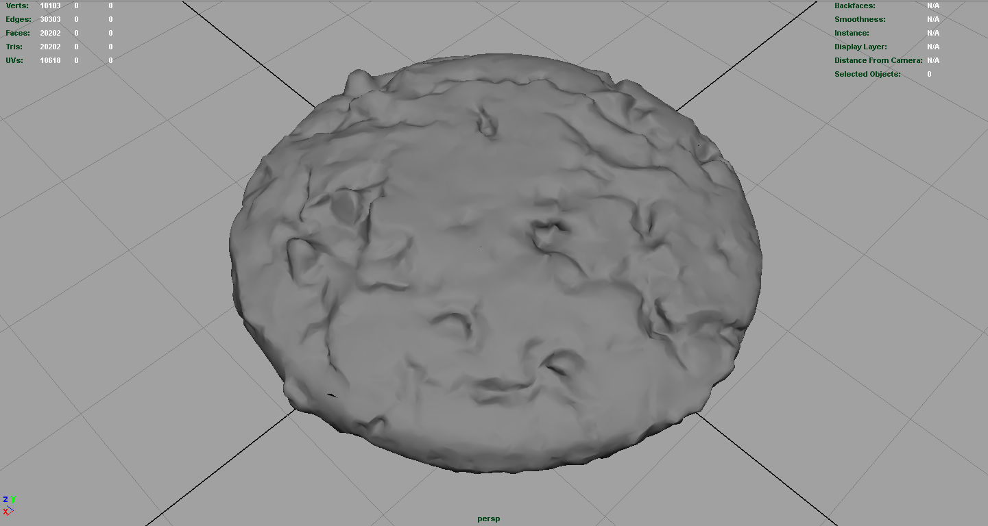 Chocolate Cookie Low-poly 3D model_5