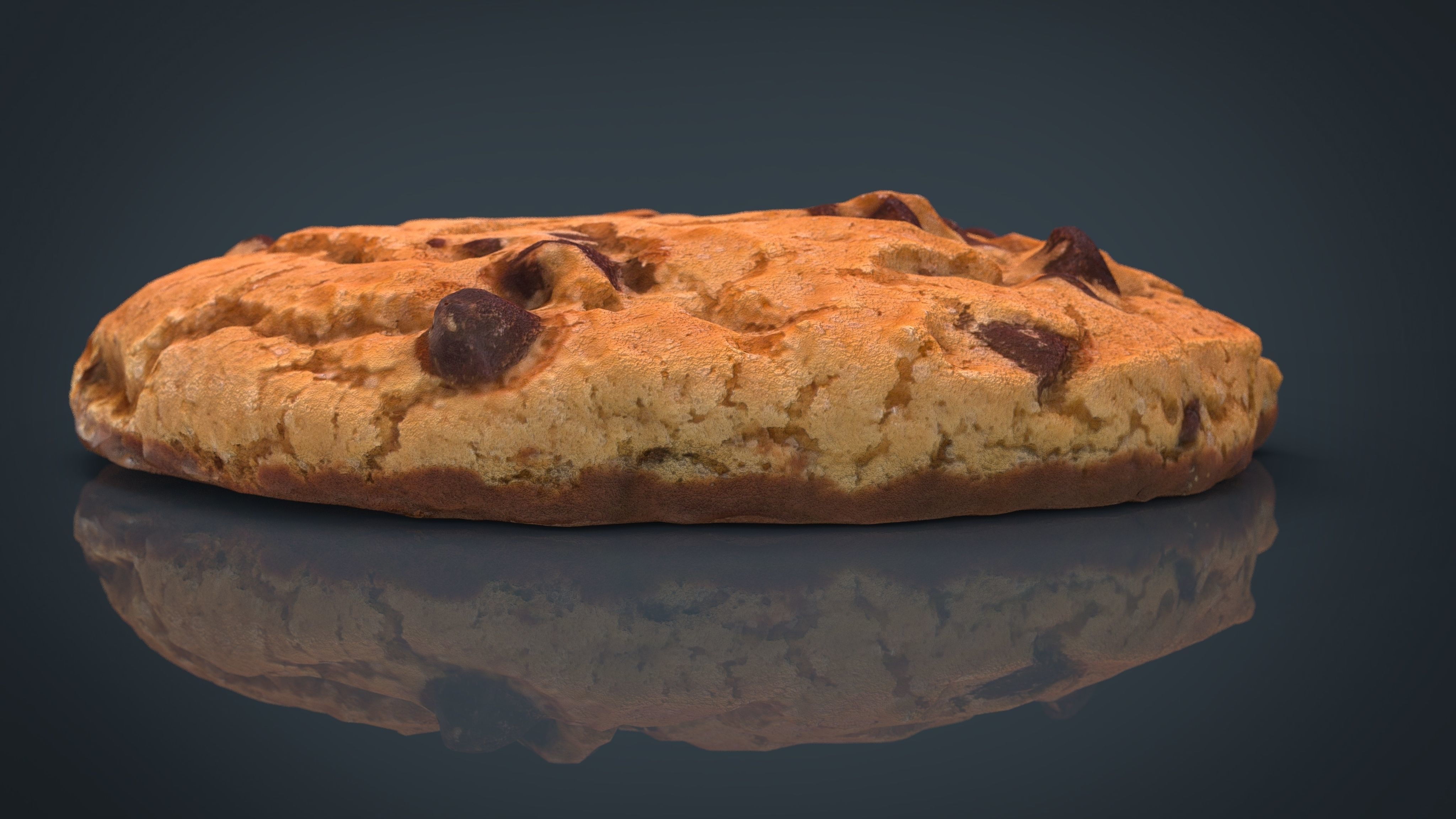 Chocolate Cookie Low-poly 3D model_3