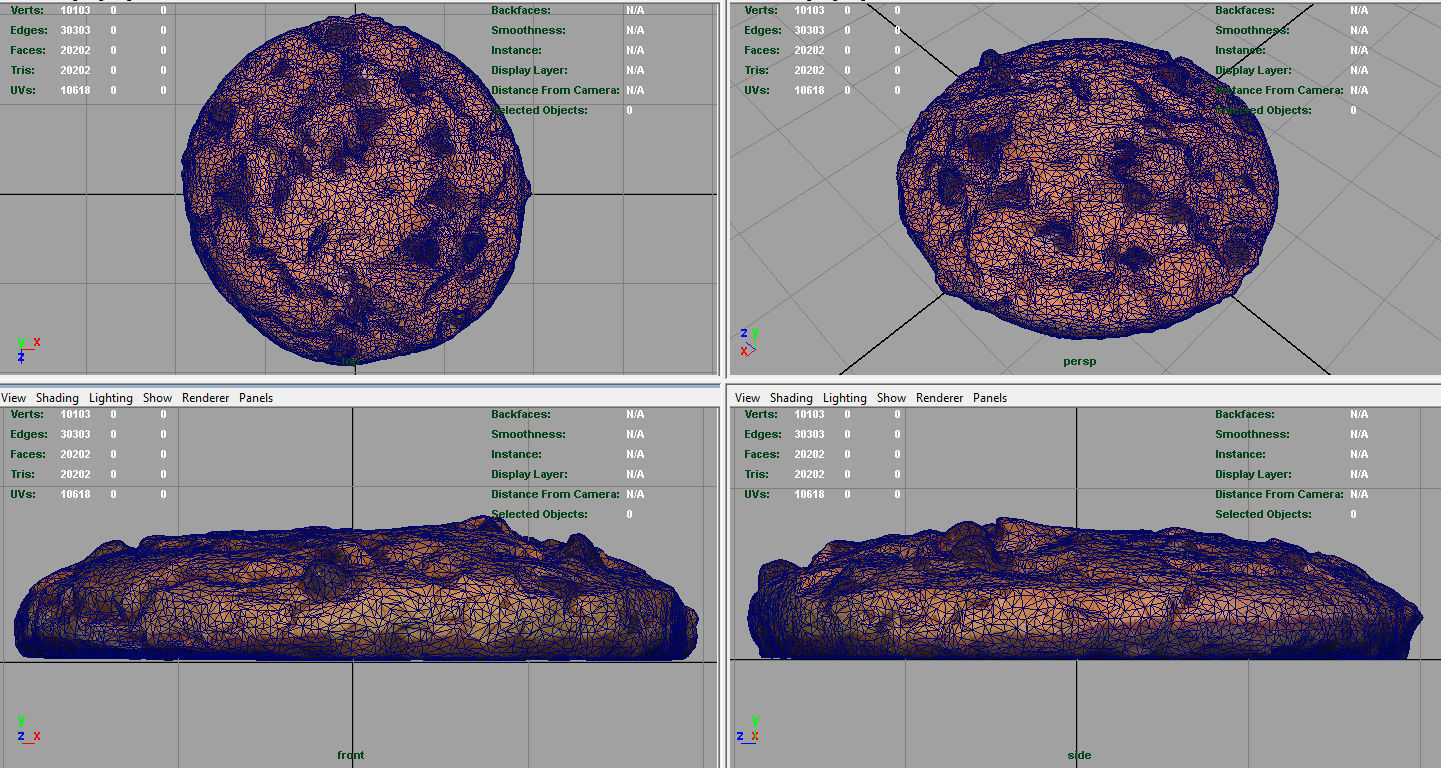 Chocolate Cookie Low-poly 3D model_8