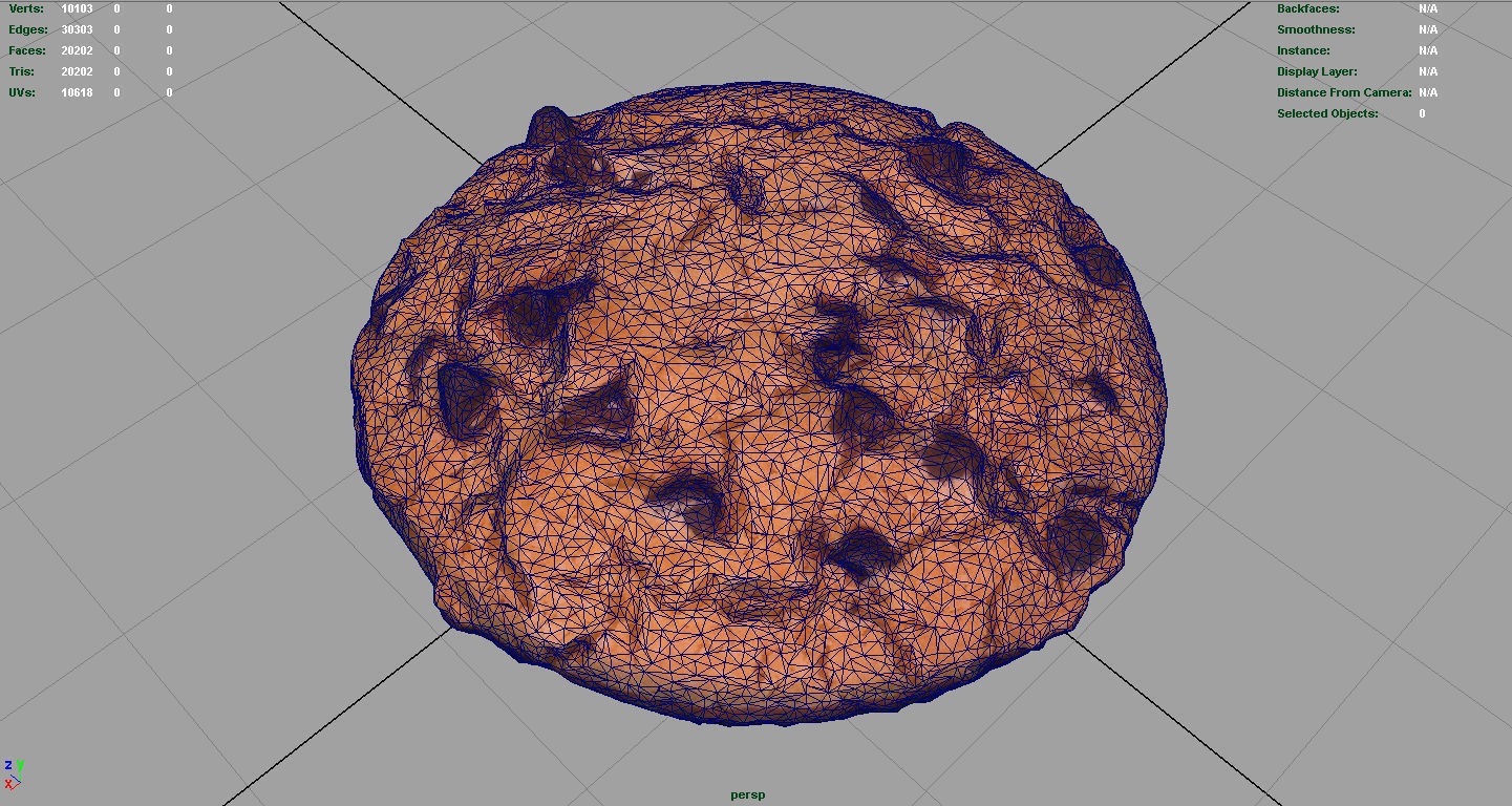 Chocolate Cookie Low-poly 3D model_9