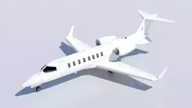 Lear  LJ45 Static  Blank  Low-poly 3D model