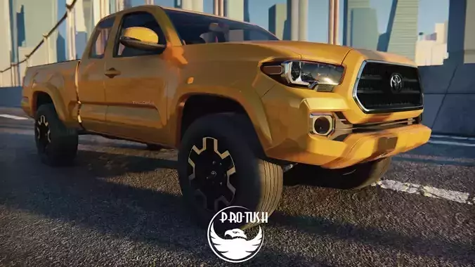 Toyota Tacoma TRD Off-Road 2018 Low-poly 3D model