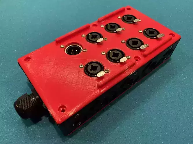 Multicore cable Stage Box v2  3D print model