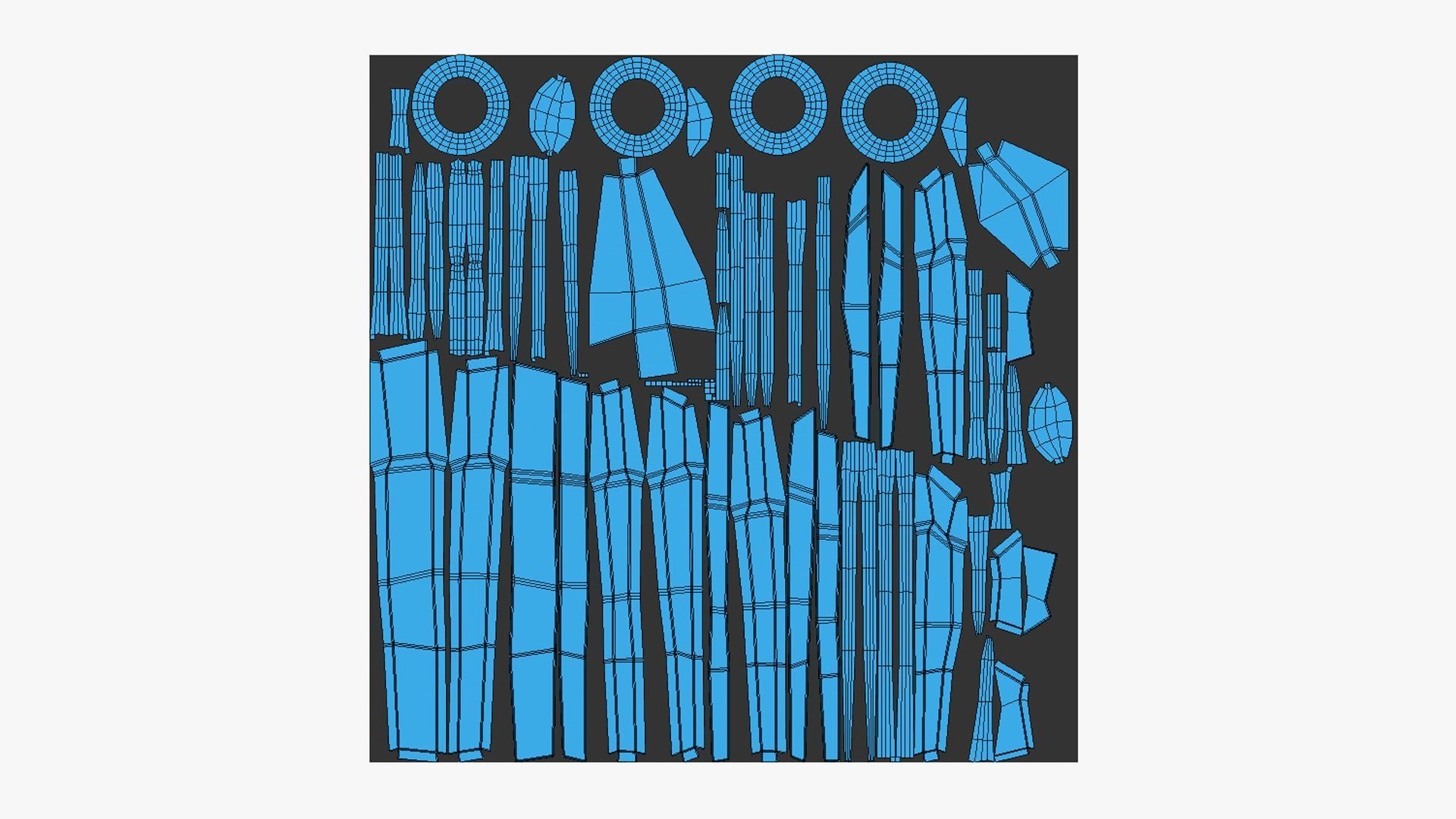 Tribal Mask G08 Full Wood - Costume Character Design Low-poly 3D model_13