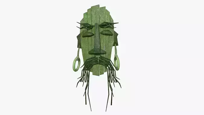 Tribal Mask G09 Full Mud - Costume Character Design Low-poly 3D model
