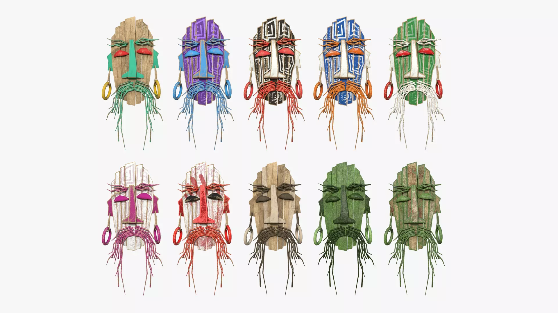 10 Tribal Masks G Collection - Costume Character Design _0