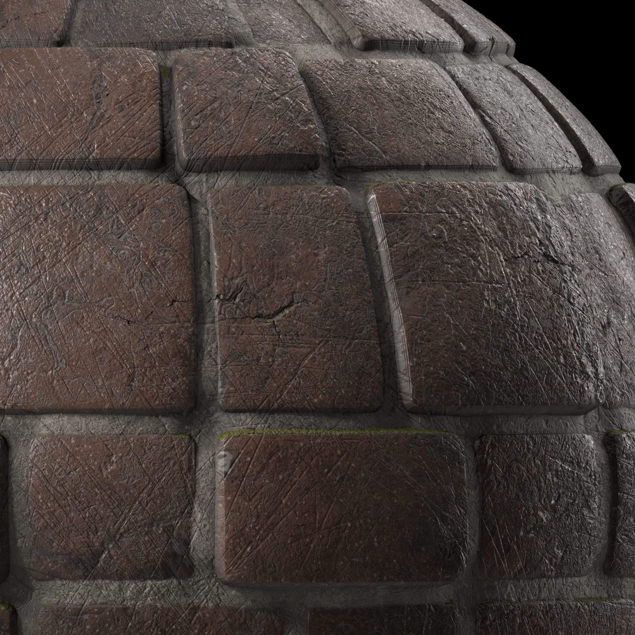 Stone Wall Materials 80- Slat Stone wall - Pbr 4k Seamless Texture_2