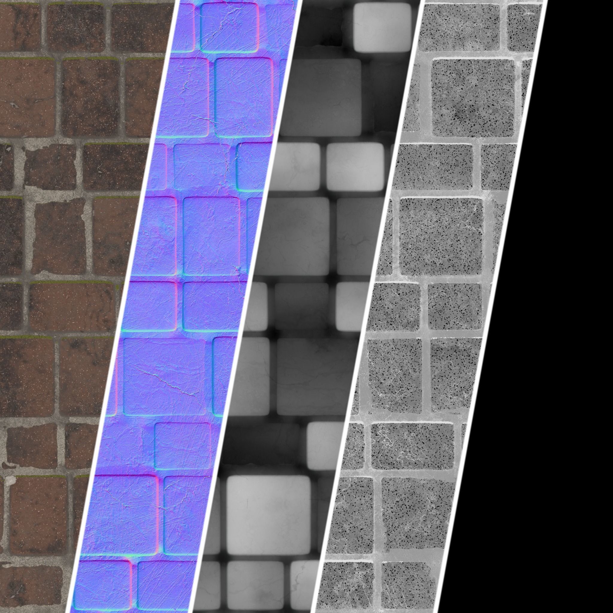 Stone Wall Materials 80- Slat Stone wall - Pbr 4k Seamless Texture_3