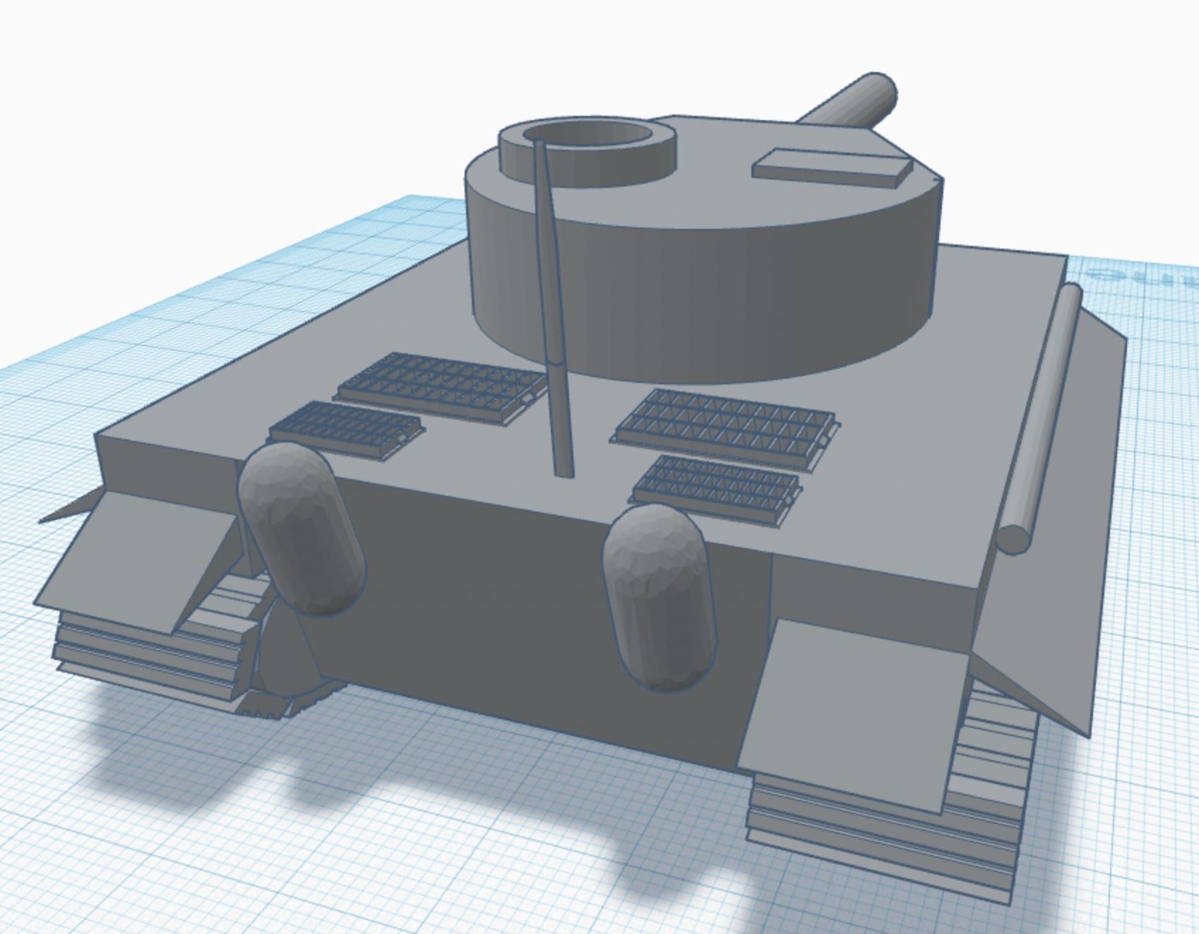 Cartoonish Tank 3D print model_4