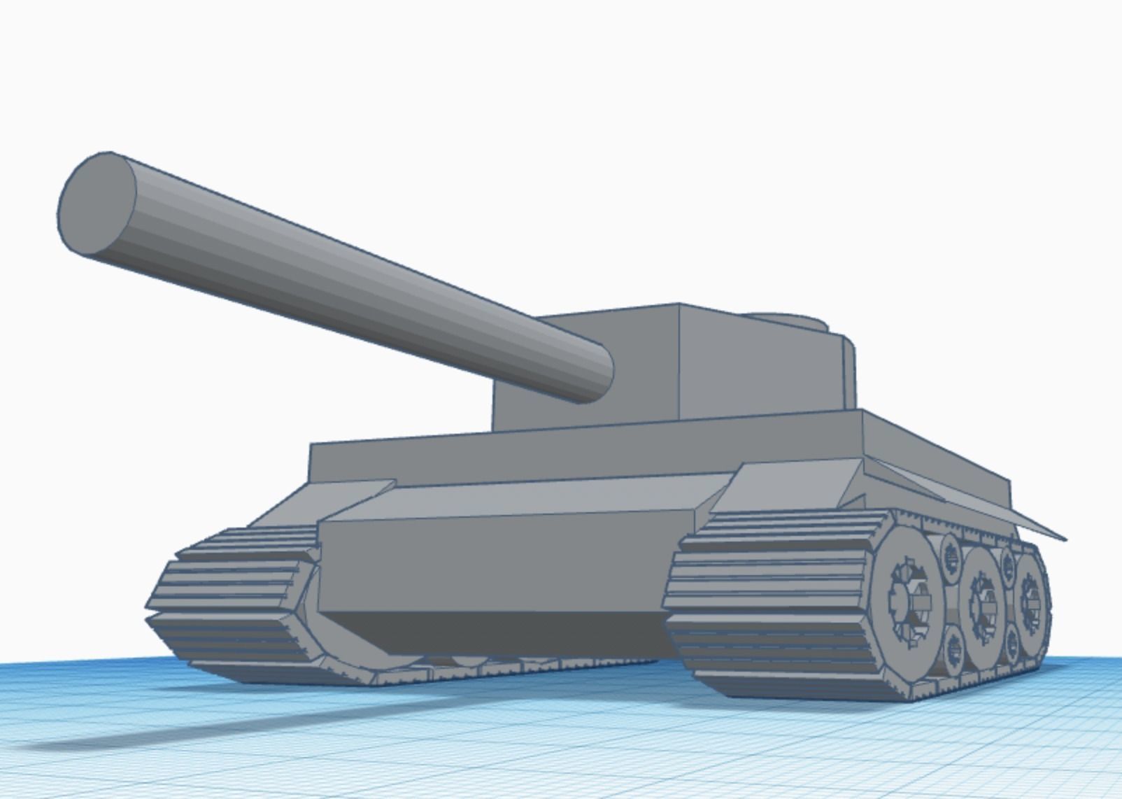 Cartoonish Tank 3D print model_6