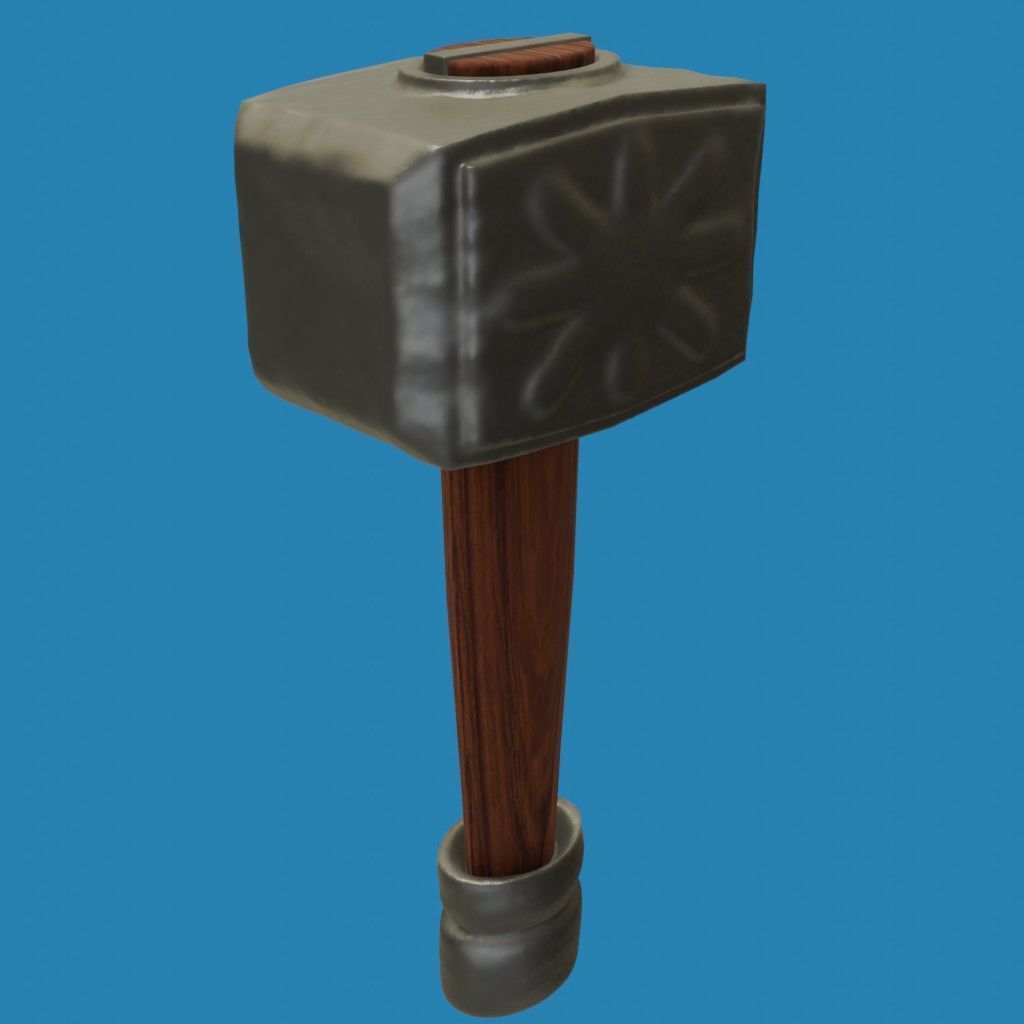 Viking Hammer 3D model_7