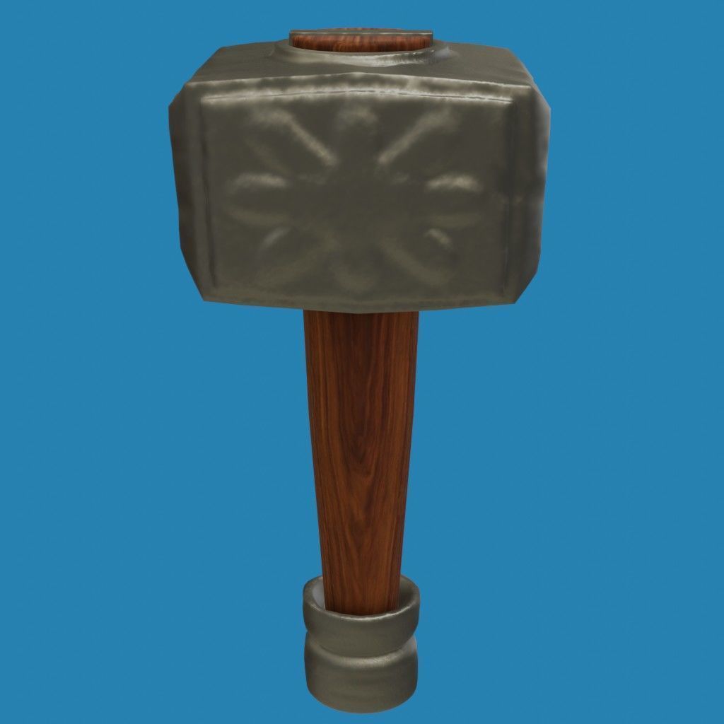 Viking Hammer 3D model_2
