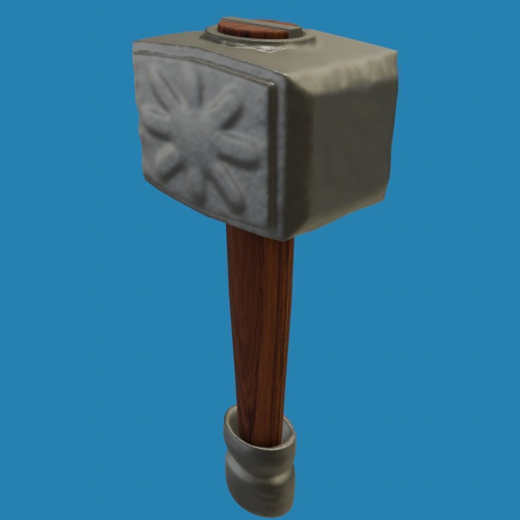 Viking Hammer 3D model_5