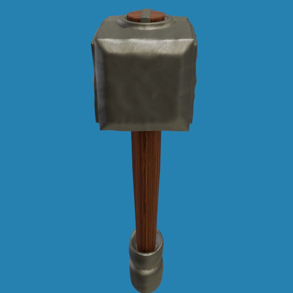 Viking Hammer 3D model_4