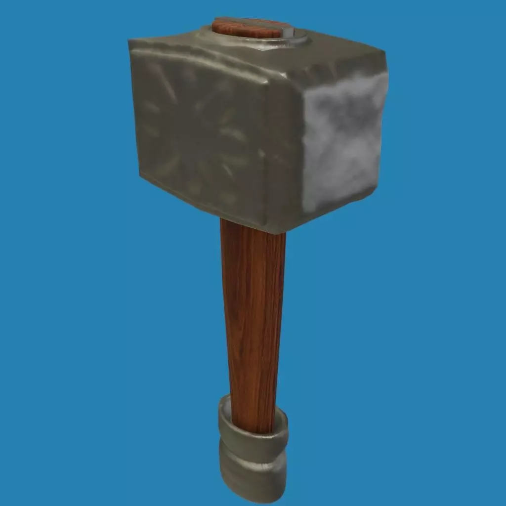 Viking Hammer 3D model_0