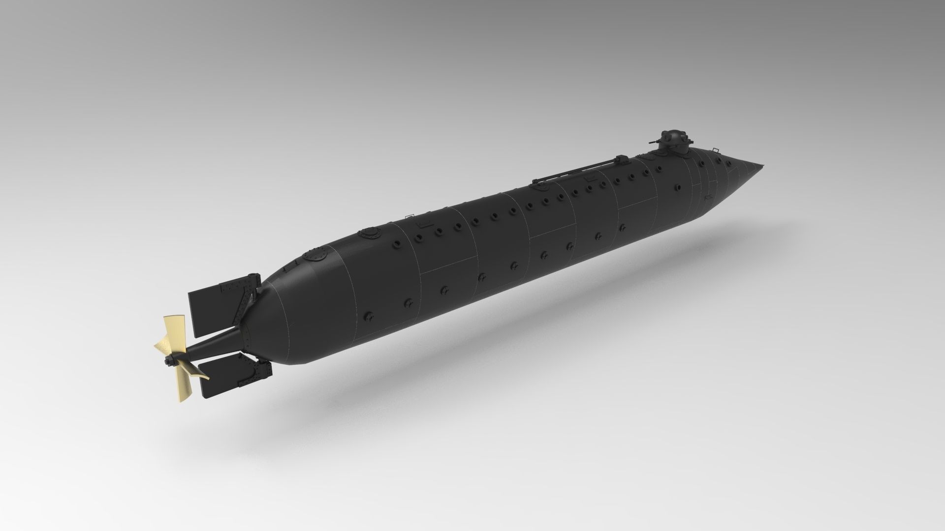SUBMERSIBLE BOAT USS ALLIGATOR 1 75 SCALE 3D print model_6