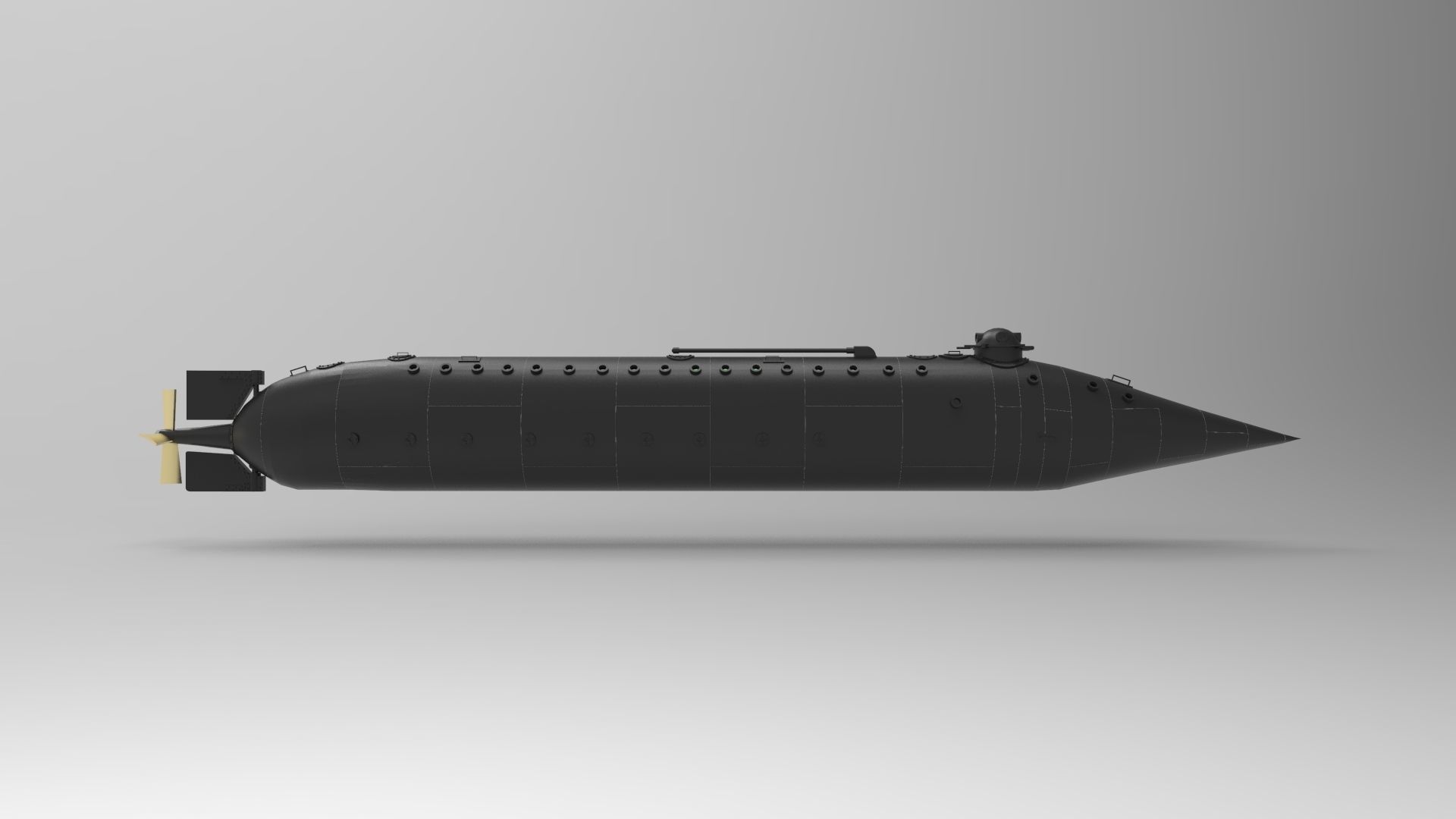 SUBMERSIBLE BOAT USS ALLIGATOR 1 75 SCALE 3D print model_4