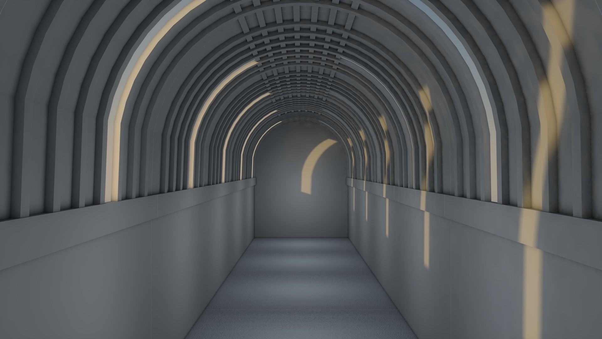 Sci Fi Tunnel 3D model_4