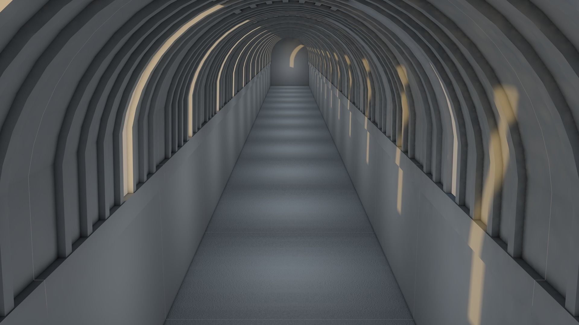 Sci Fi Tunnel 3D model_2