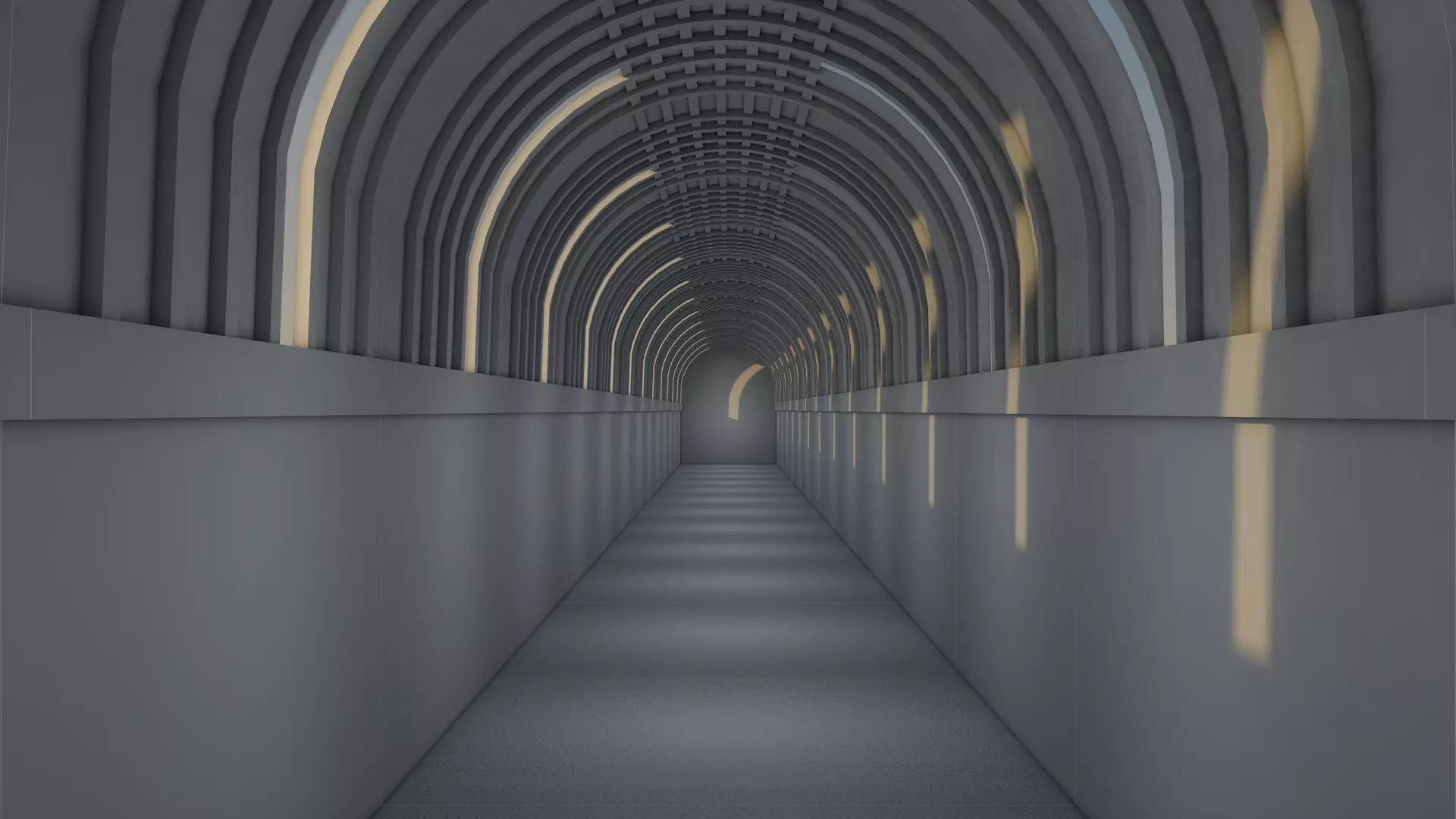 Sci Fi Tunnel 3D model_0