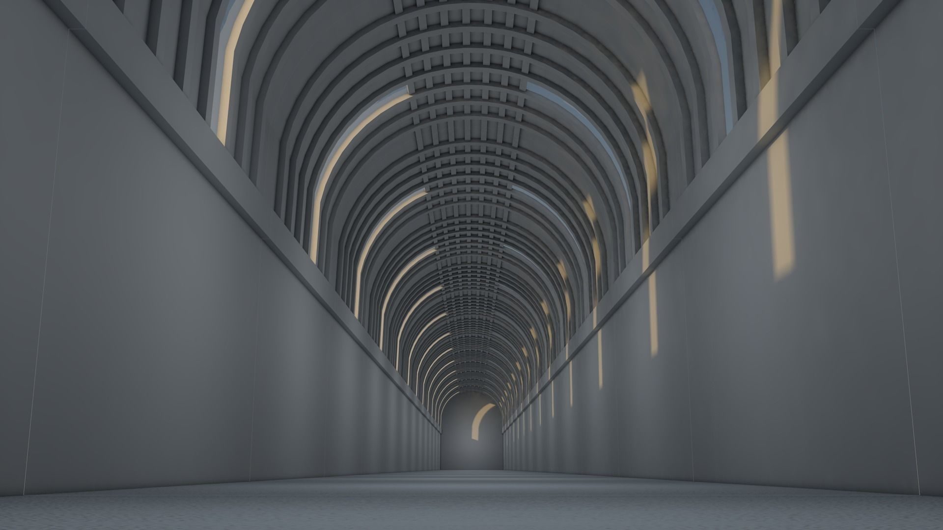 Sci Fi Tunnel 3D model_1