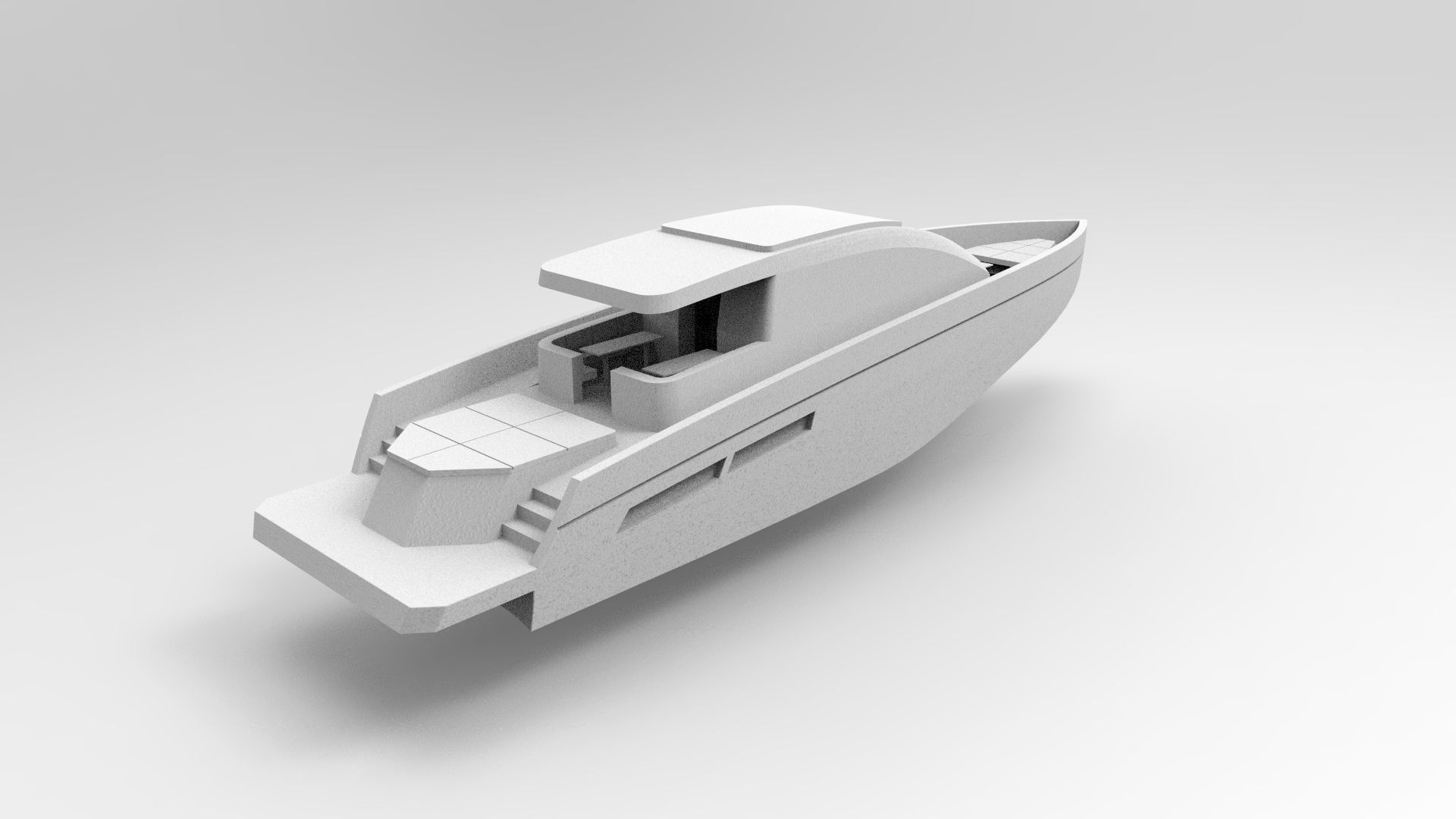 YACHT BOAT HULL AND DECK 3D PRINTED 3D print model_5