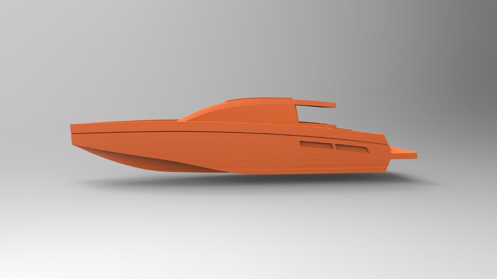 YACHT BOAT HULL AND DECK 3D PRINTED 3D print model_2