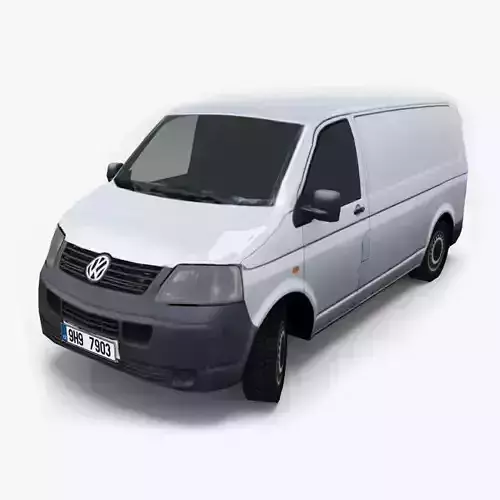 Volkswagen Transporter T5 Free low-poly 3D model