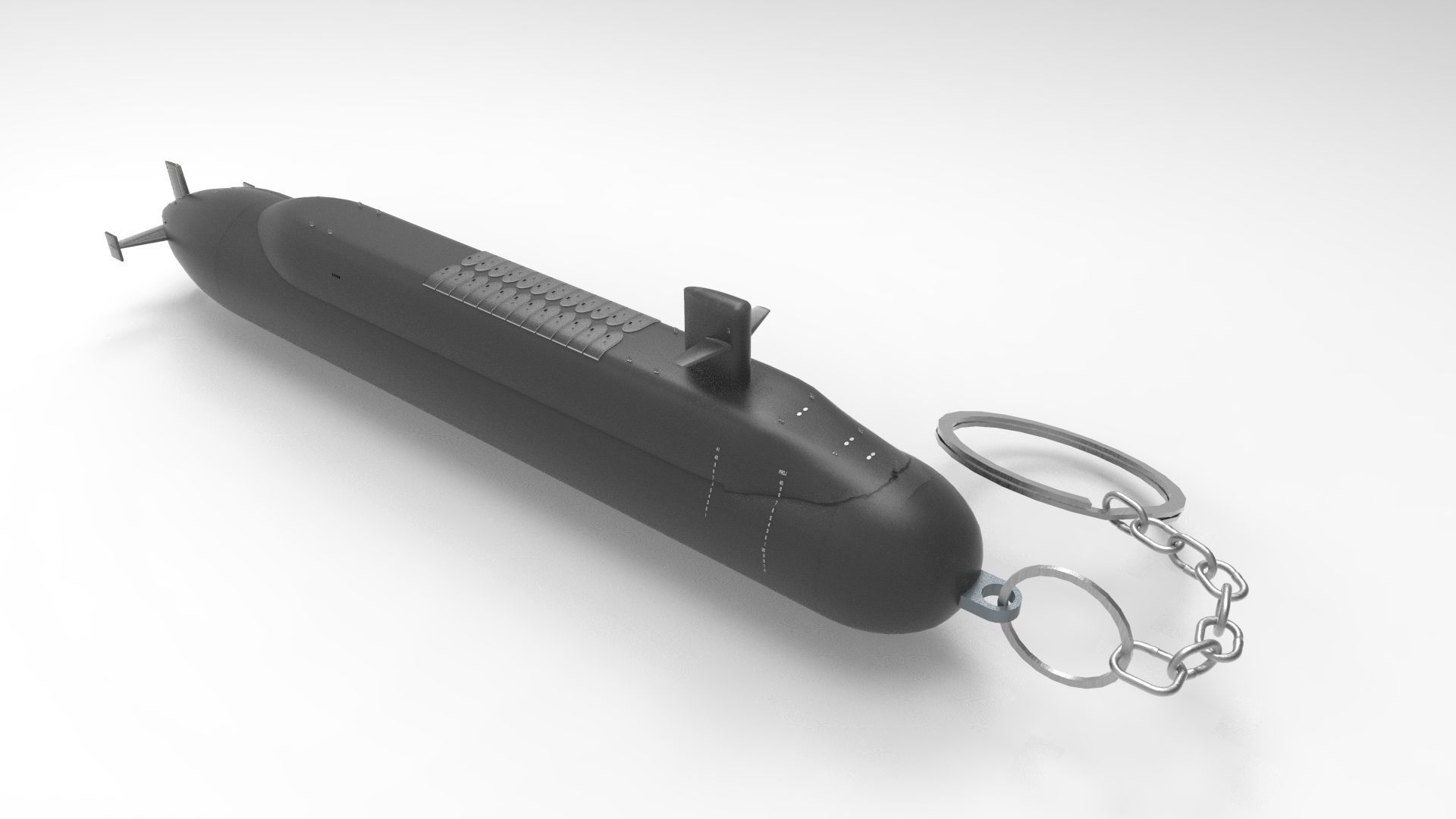 SUBMARINE KEY CHAIN 3D print model_2